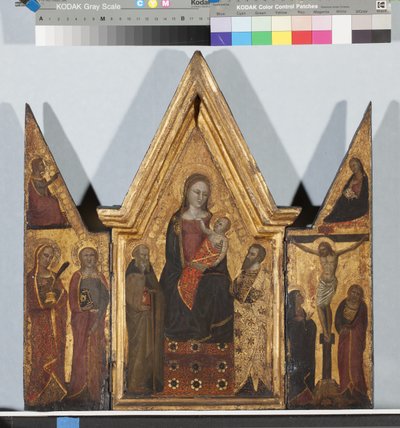 Draagbaar Drieluik door Master of the Christchurch Coronation